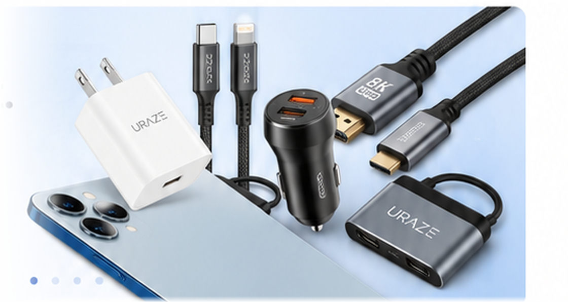 URAZE chargers, cables and adapters