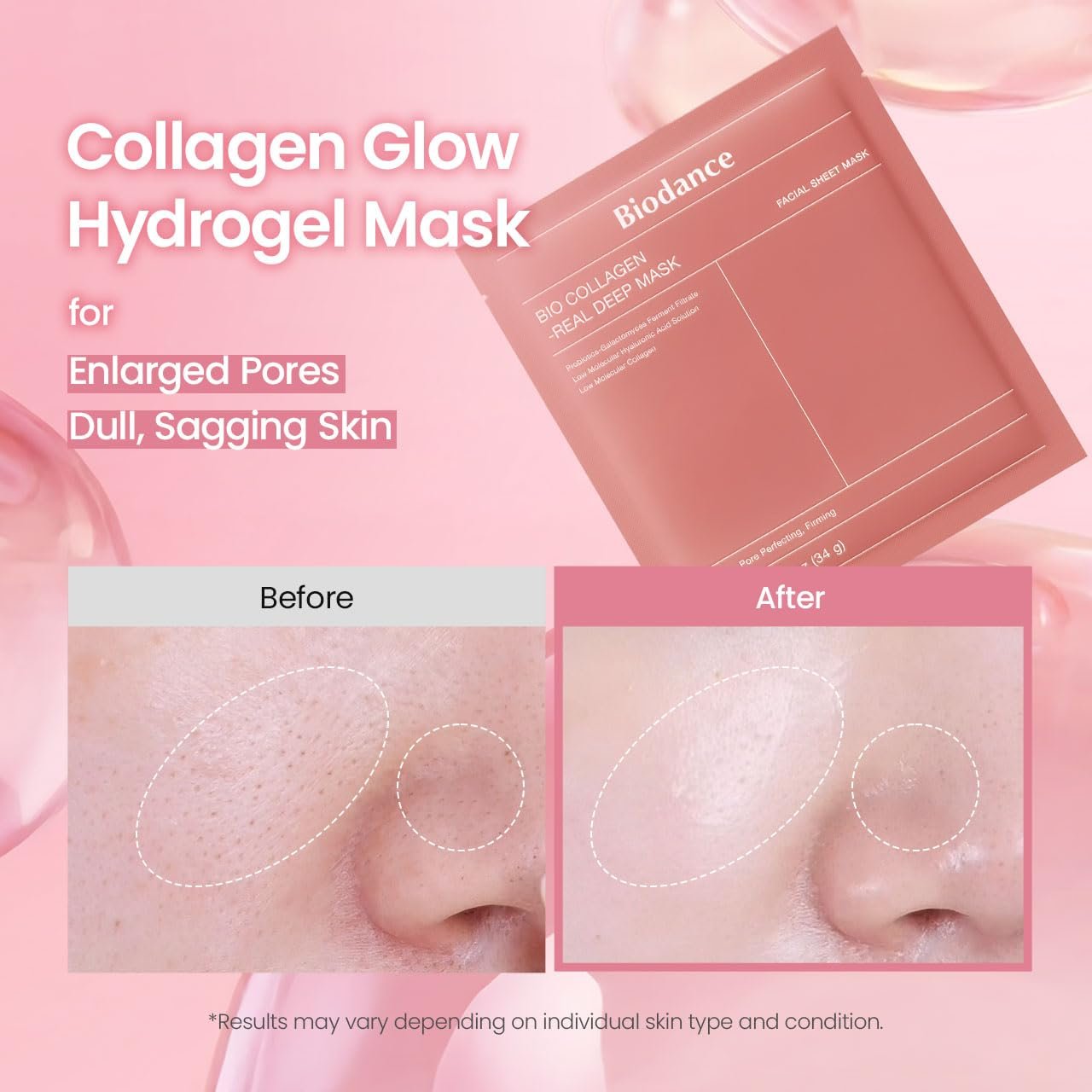 Biodance Bio-Collagen Real Deep Mask 4-Pack - Hydrating Facial Masks for Pore Care and Fine Lines - Image 6