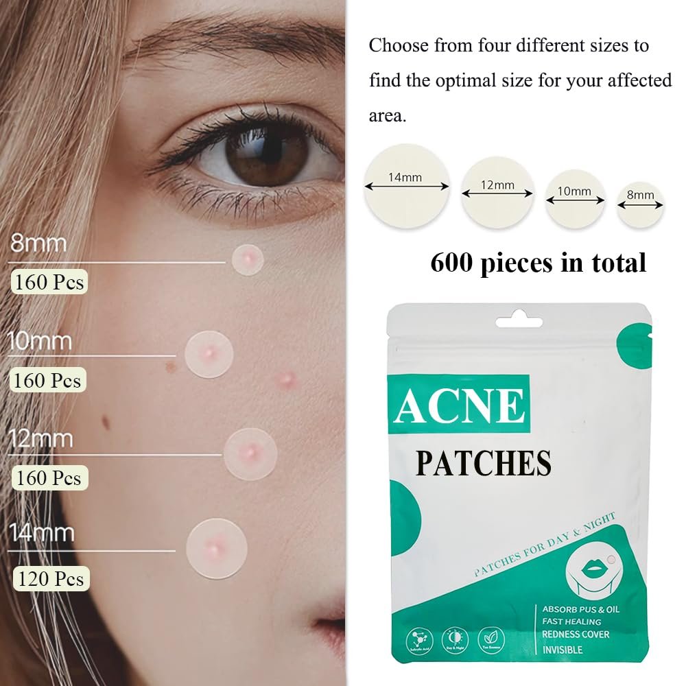 300 Acne Patches - Invisible Hydrocolloid Spot Stickers for Day and Night, Waterproof and Breathable - Image 6