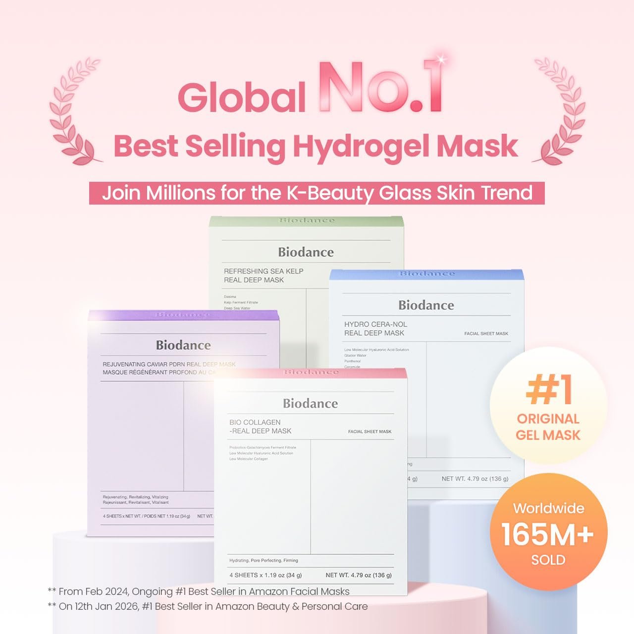 Biodance Bio-Collagen Real Deep Mask 4-Pack - Hydrating Facial Masks for Pore Care and Fine Lines - Image 7
