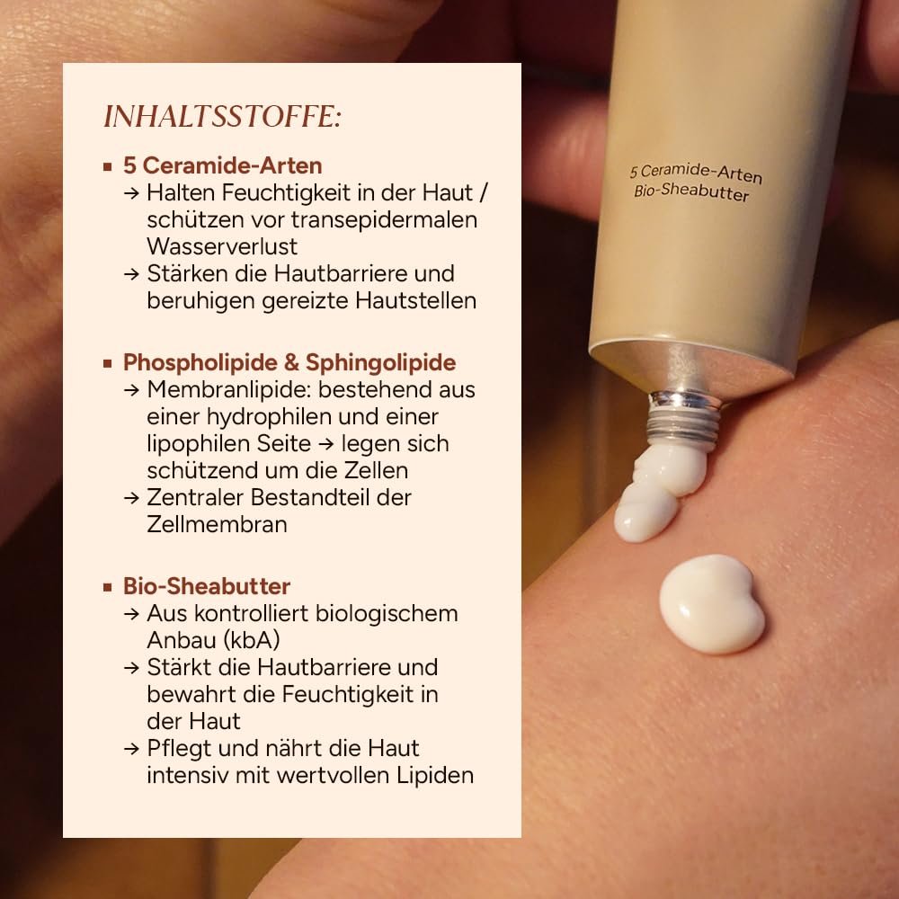 JUNGLÜCK Ceramide Hand Cream - Vegan Intensive Moisture Care for Dry and Rough Hands with Bergamot and Orange Blossom - Image 4