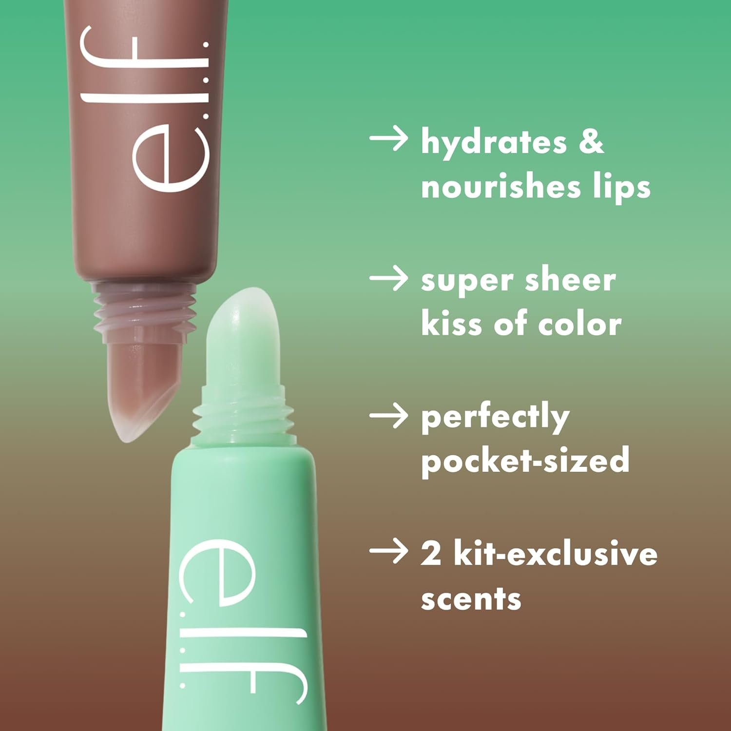 e.l.f. Squeeze Me More Lip Balm Duo - Hydrating Hyaluronic Acid Lip Balms, Vegan and Cruelty-Free, Mint and Chocolate - Image 6