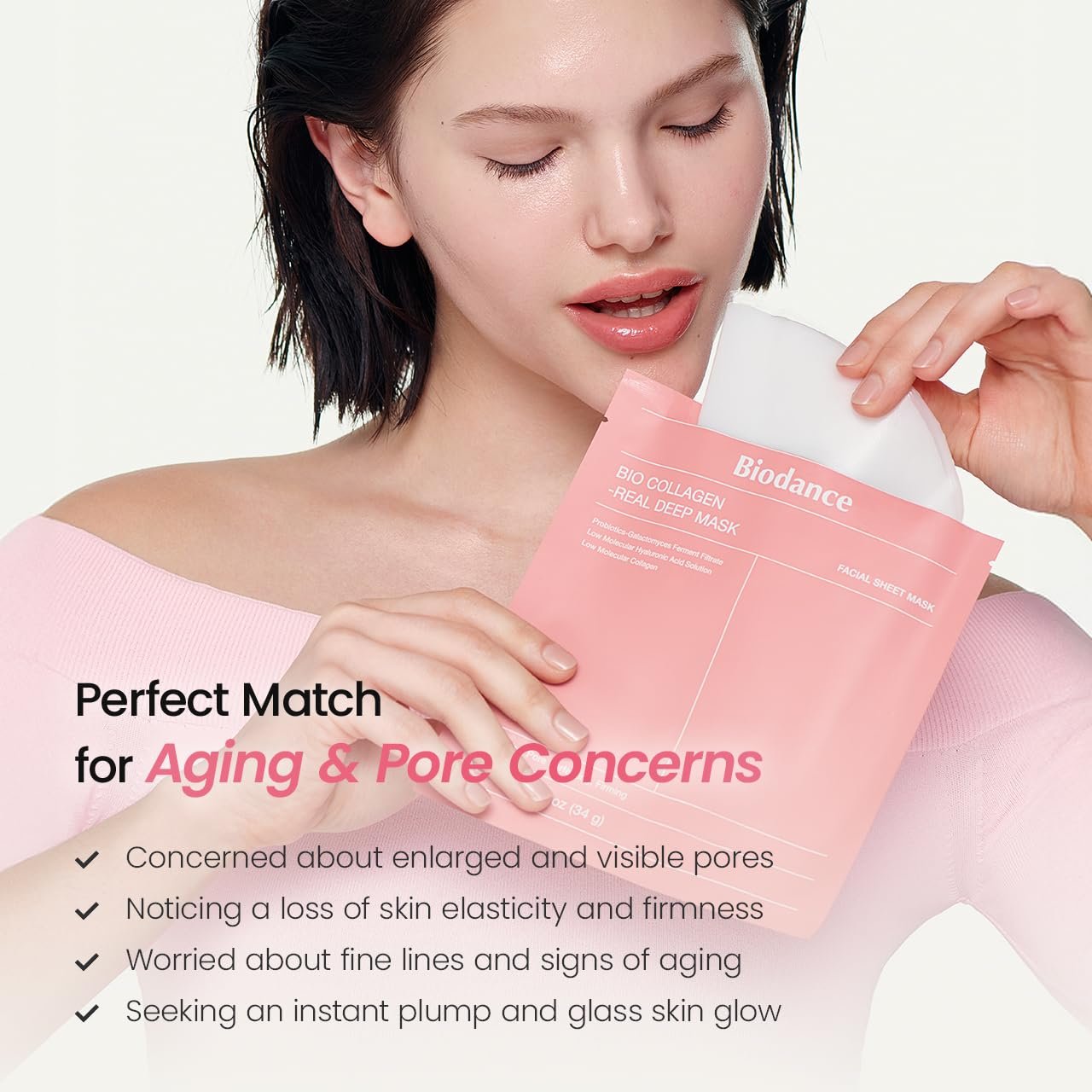 Biodance Bio-Collagen Real Deep Mask 4-Pack - Hydrating Facial Masks for Pore Care and Fine Lines - Image 3