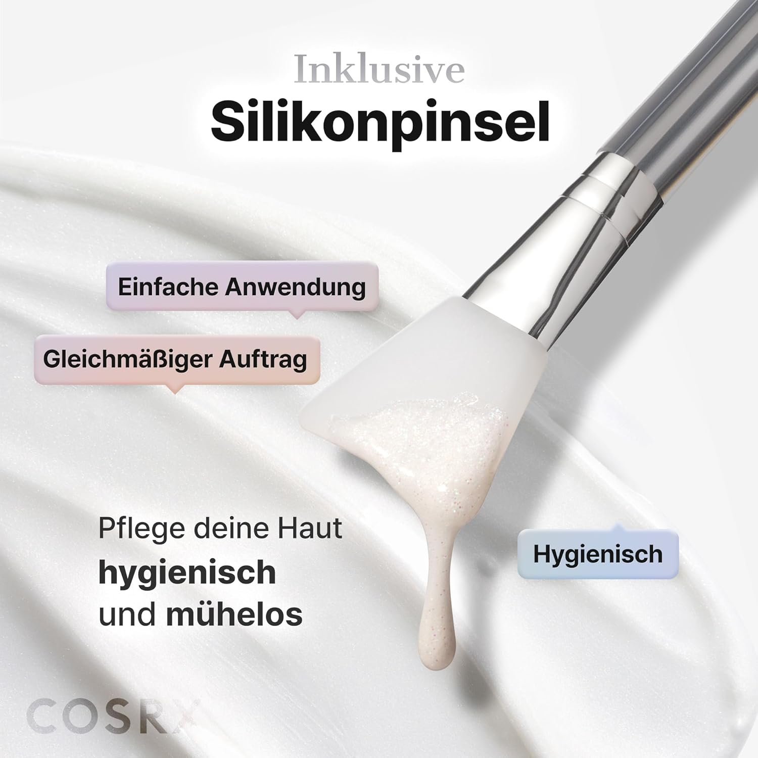 COSRX PDRN Exosome Skinplaning Glaze Mask 50ml - Collagen Overnight Peel-Off Mask with Silicone Brush - Image 2