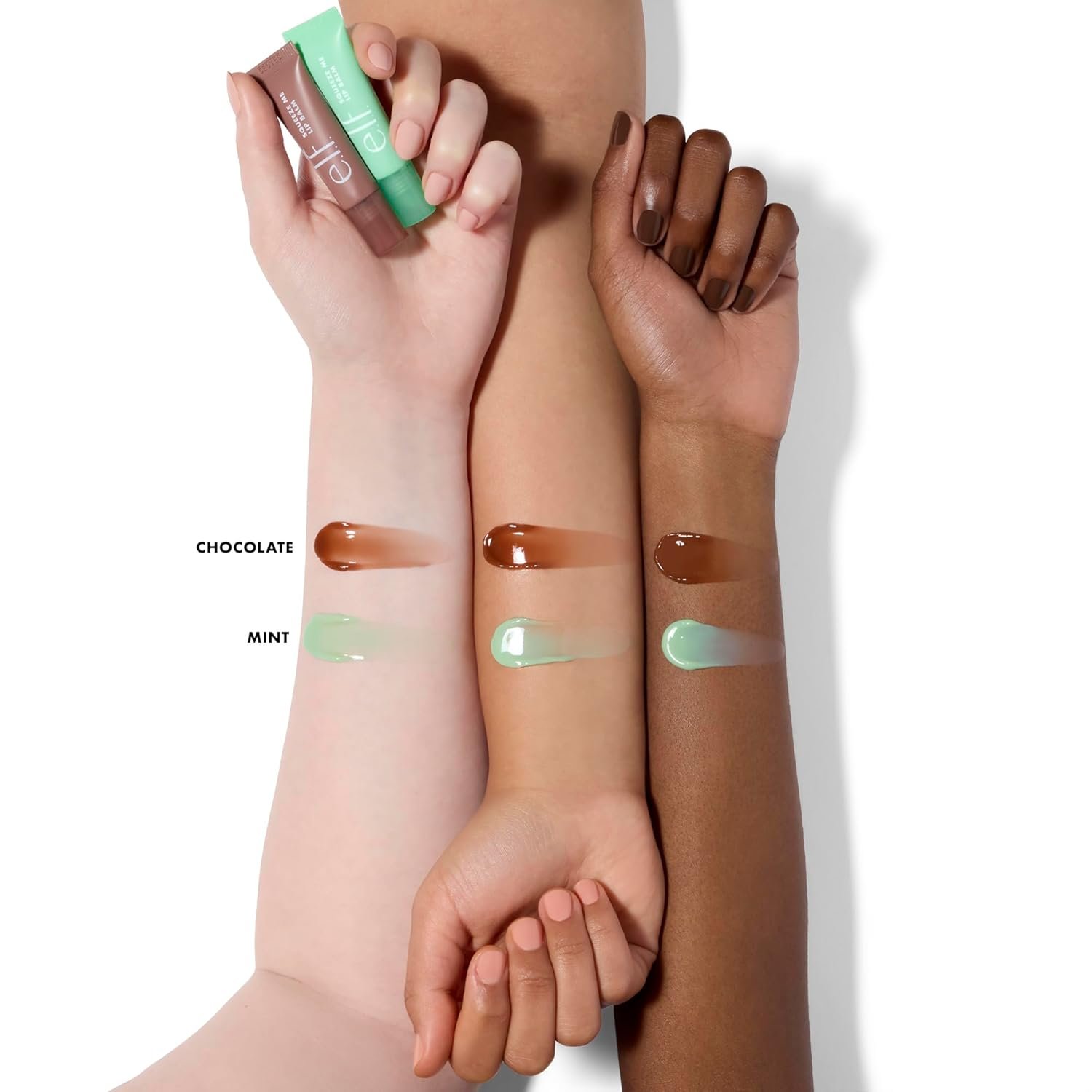 e.l.f. Squeeze Me More Lip Balm Duo - Hydrating Hyaluronic Acid Lip Balms, Vegan and Cruelty-Free, Mint and Chocolate - Image 4