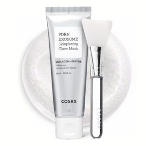 COSRX PDRN Exosome Skinplaning Glaze Mask 50ml - Collagen Overnight Peel-Off Mask with Silicone Brush