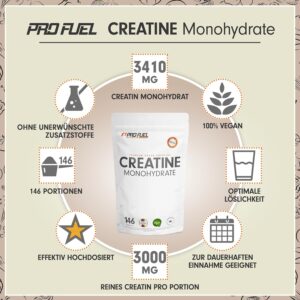 Creatine Monohydrate Powder 500g - Micronised, High Strength and Laboratory Tested with Certificate