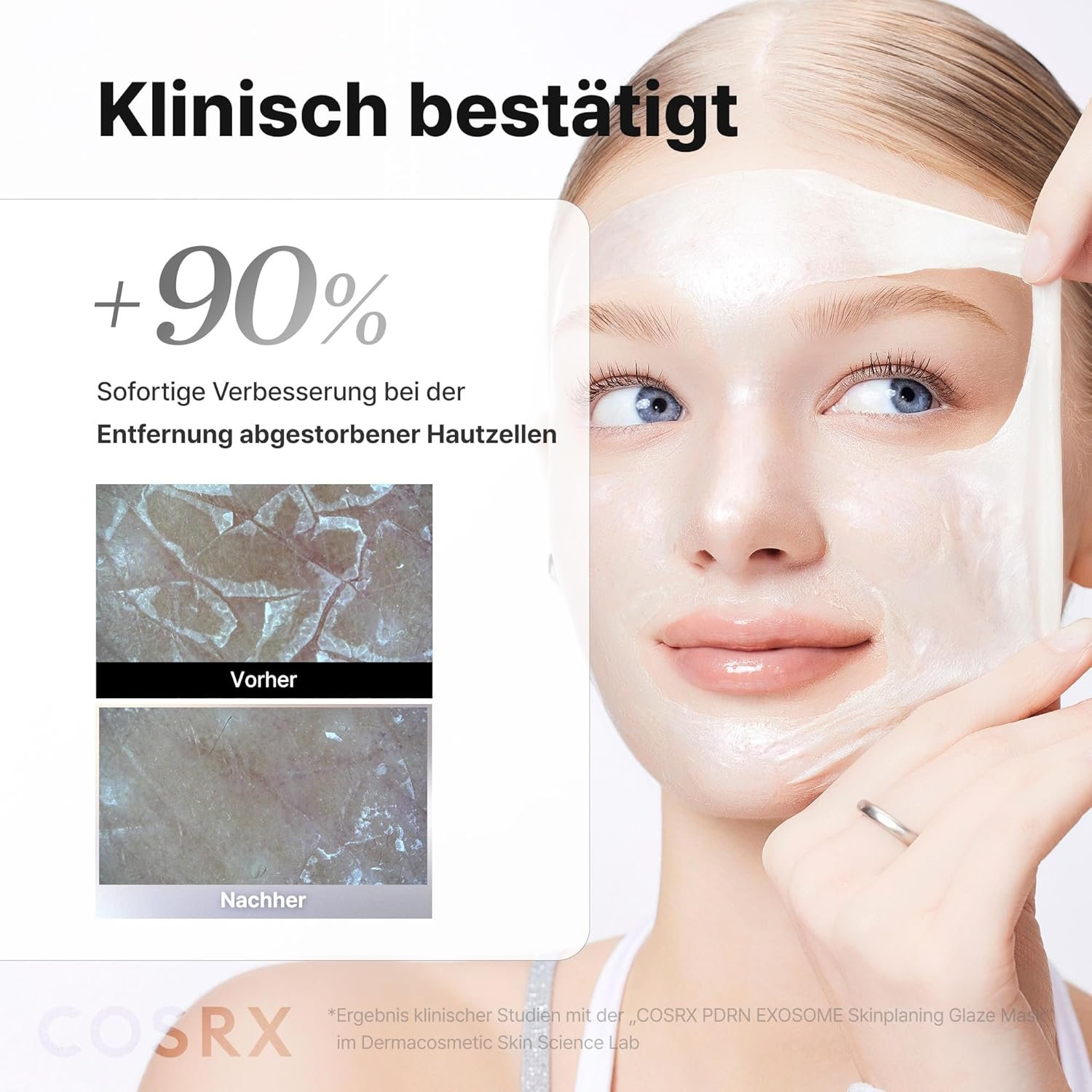 COSRX PDRN Exosome Skinplaning Glaze Mask 50ml - Collagen Overnight Peel-Off Mask with Silicone Brush - Image 6