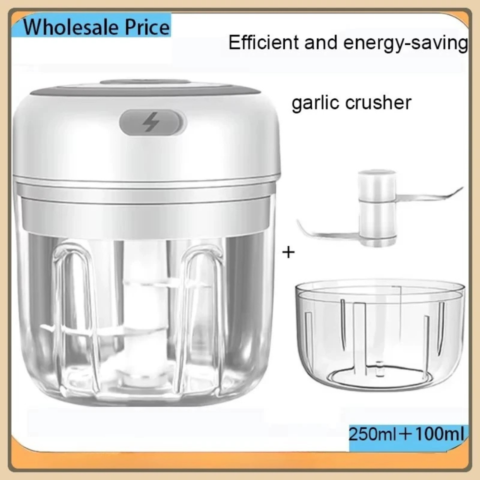 Mini Electric Garlic Chopper 100ml/250ml - USB Rechargeable Onion and Vegetable Chopper