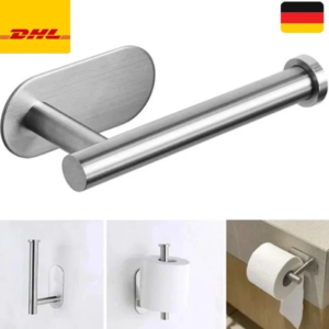 Self-Adhesive Stainless-Steel Toilet Paper Holder - Wall Mount without Drilling