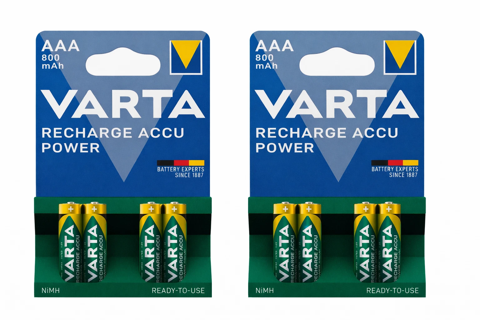 VARTA Recharge Accu Power AAA Micro NiMH 800mAh Rechargeable Batteries - Pack of 8 - Image 2