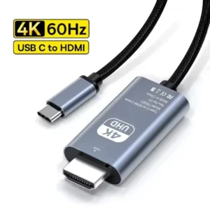USB-C to HDMI Cable 4K UHD for Samsung, Huawei, Sony and Xiaomi TVs