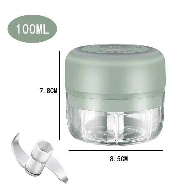 Mini Electric Garlic Chopper 100ml/250ml - USB Rechargeable Onion and Vegetable Chopper - Image 3