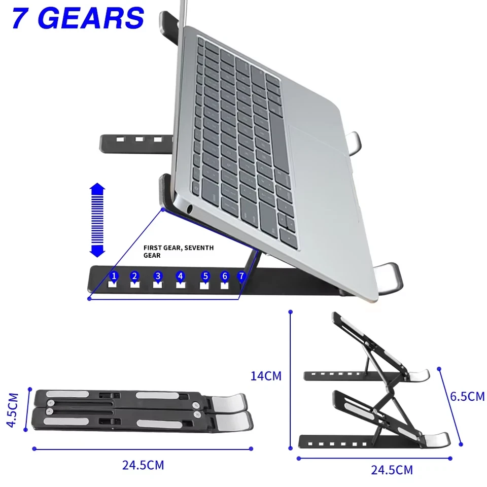Universal Adjustable Laptop Stand - Multi-Angle Ergonomic Holder for Laptops up to 15 Inches - Image 6
