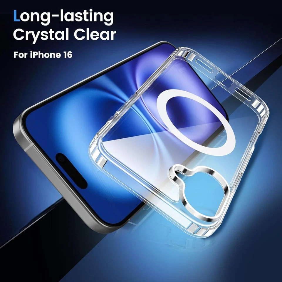 Transparent Case for iPhone 16, 16 Pro and 16 Pro Max - MagSafe-Compatible Shockproof TPU Clear Case - Image 5