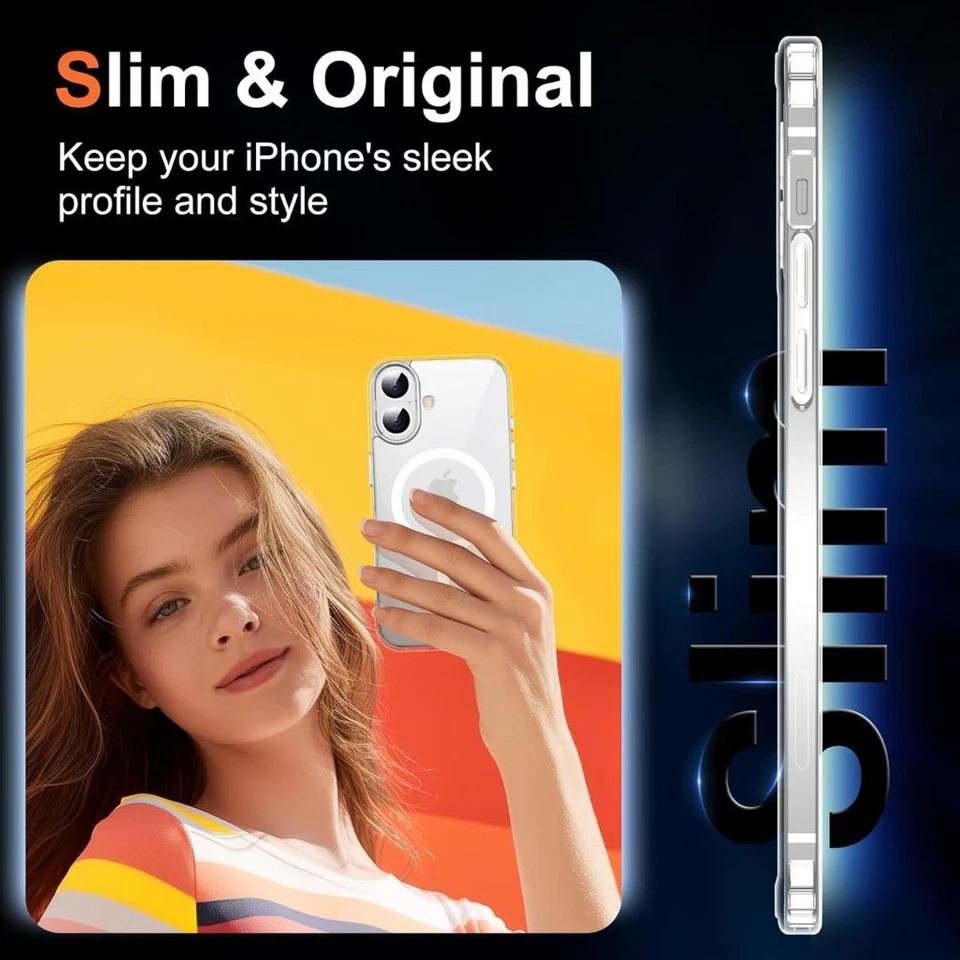 Transparent Case for iPhone 16, 16 Pro and 16 Pro Max - MagSafe-Compatible Shockproof TPU Clear Case - Image 4