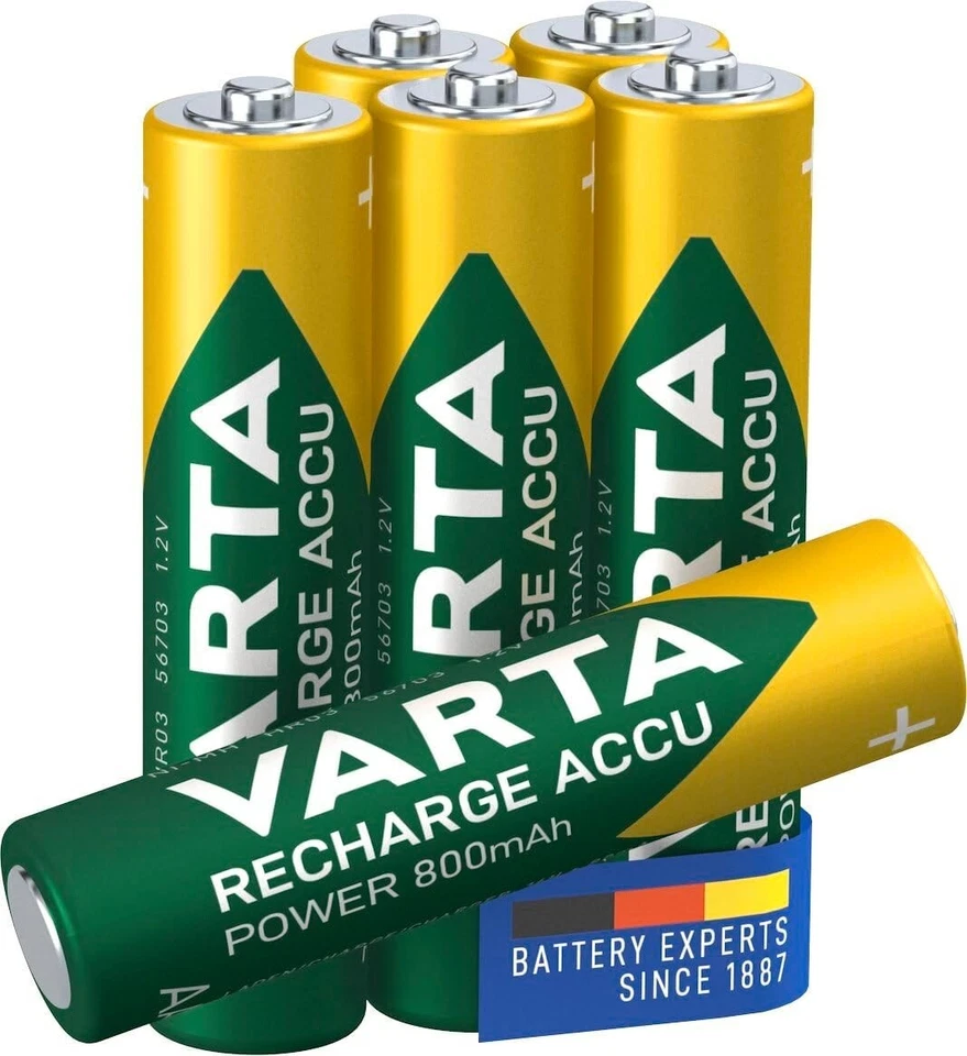 VARTA Recharge Accu Power AAA HR03 800mAh NiMH 1.2V Pre-Charged Rechargeable Batteries - Pack of 6 - Image 4
