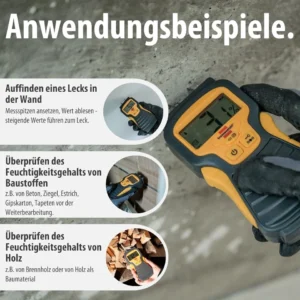 Digital Moisture Meter for Wood, Concrete and Plaster with LCD Display
