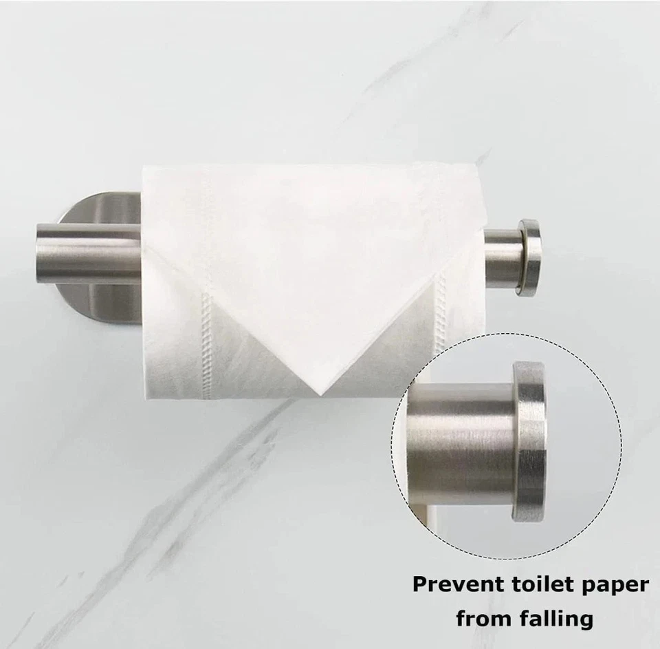 Self-Adhesive Stainless-Steel Toilet Paper Holder - Wall Mount without Drilling - Image 6