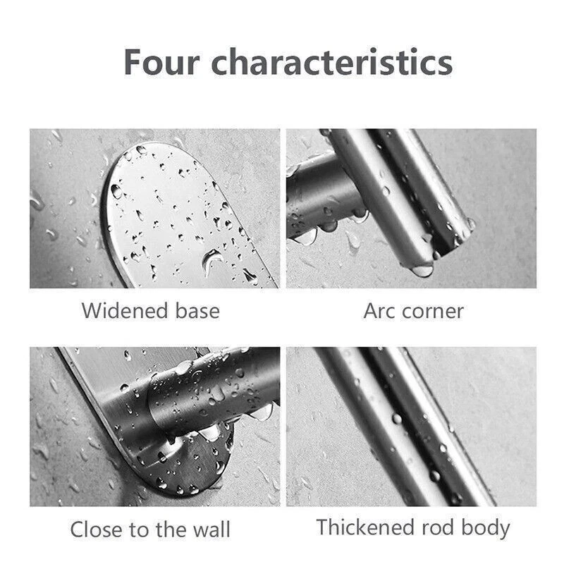 Self-Adhesive Stainless-Steel Toilet Paper Holder - Wall Mount without Drilling - Image 3