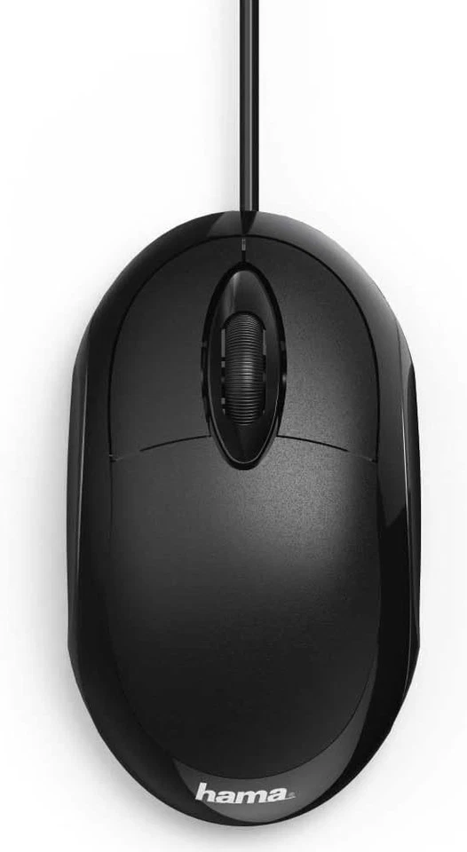Hama MC-100 USB Optical Mouse 1000 DPI Black with 1.3m Cable for PC and Laptop - Image 3